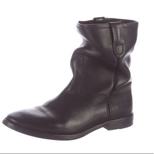 Black leather Isabel Marant Jenny